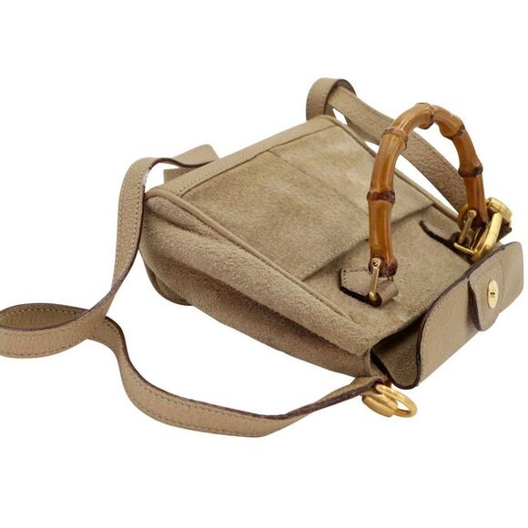 Gucci Mini Micro Bamboo Suede Cross Body Bag GG-B0509P-0004 - Picture 5 of 11
